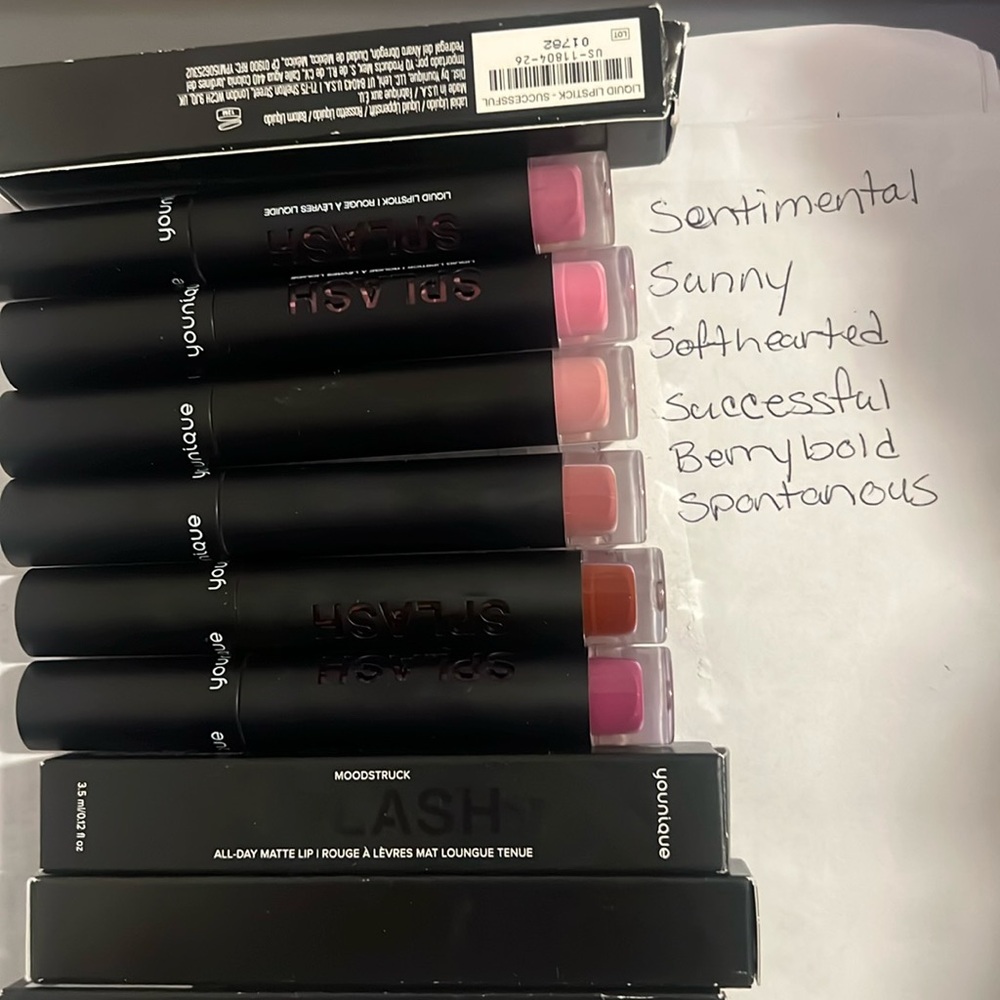 1 Splash liquid lipstick shades available in detail below and in second picture